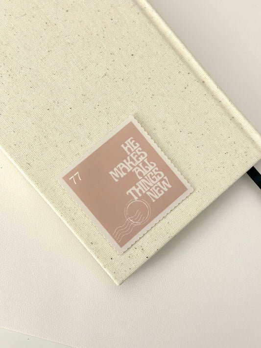 He Makes All Things New Sticker - Purpose + Passion Boutique