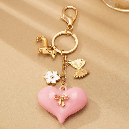 Heart Dog Bag Charm Key Chain - Purpose + Passion Boutique