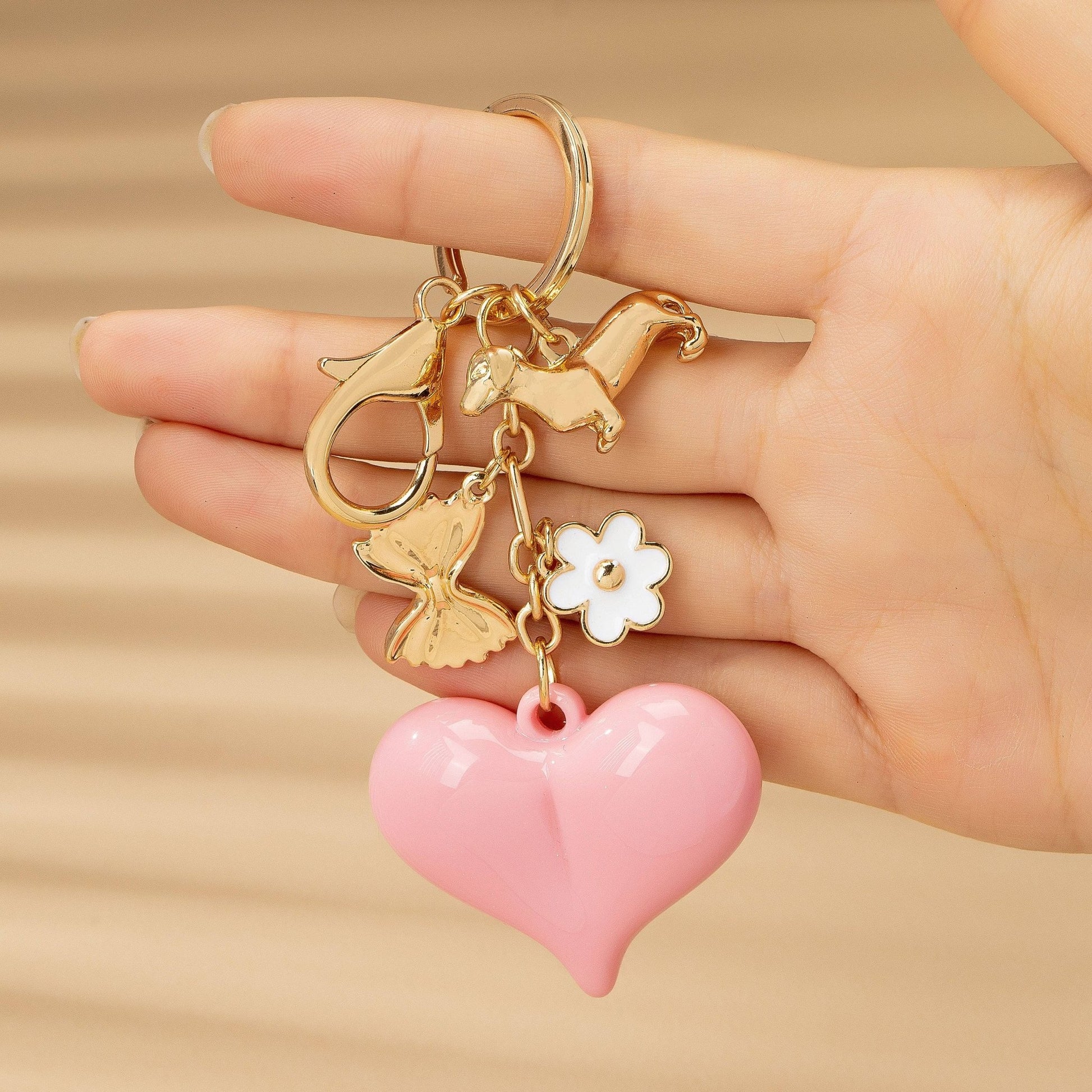 Heart Dog Bag Charm Key Chain - Purpose + Passion Boutique