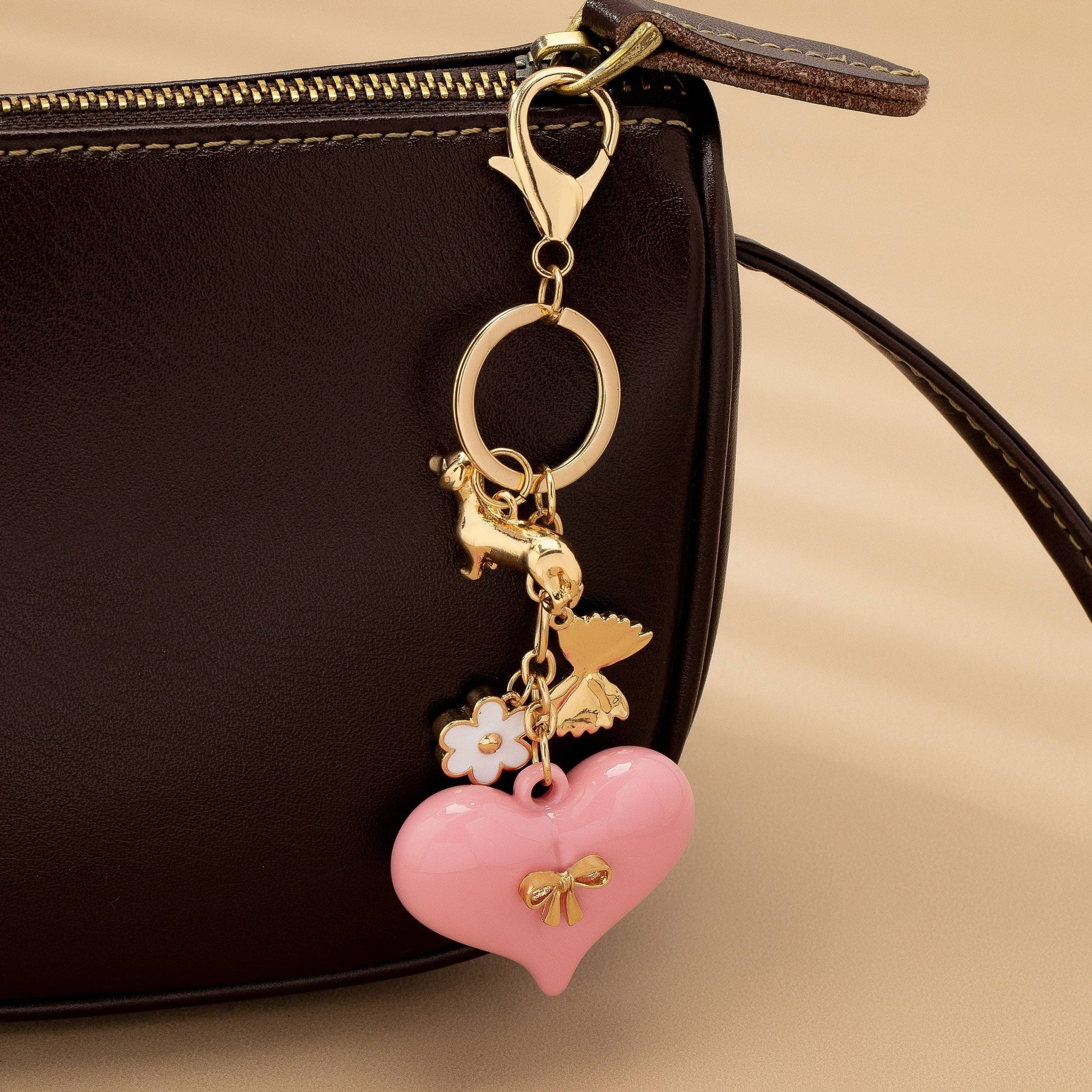 Heart Dog Bag Charm Key Chain - Purpose + Passion Boutique
