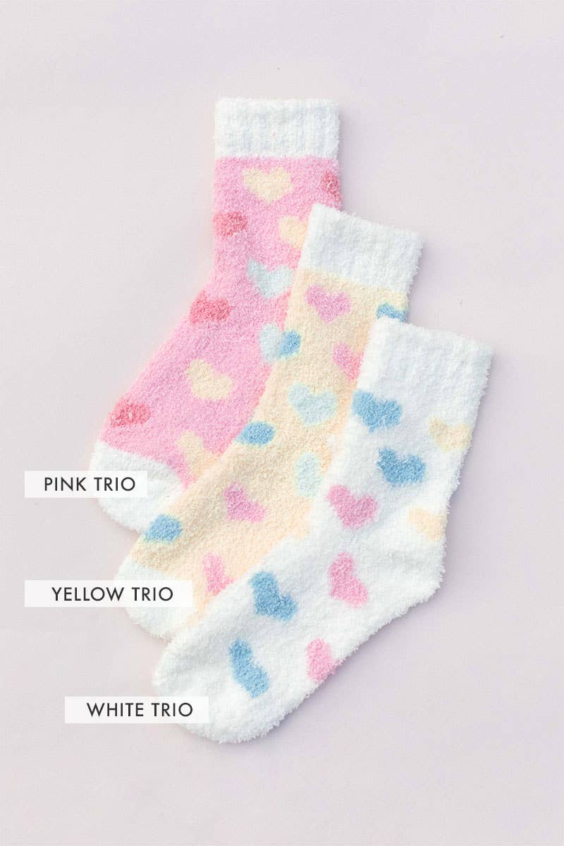 Heart Fuzzy Socks - Purpose + Passion Boutique