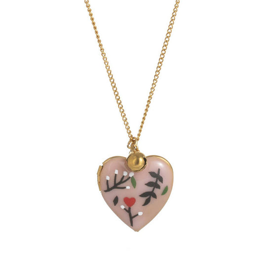 Heart Locket Gold Plated Oval Photo Necklace - Purpose + Passion Boutique