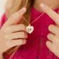 Heart Locket Gold Plated Oval Photo Necklace - Purpose + Passion Boutique