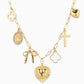 Heart Multi Gold Chunky Charm Necklace - Purpose + Passion Boutique