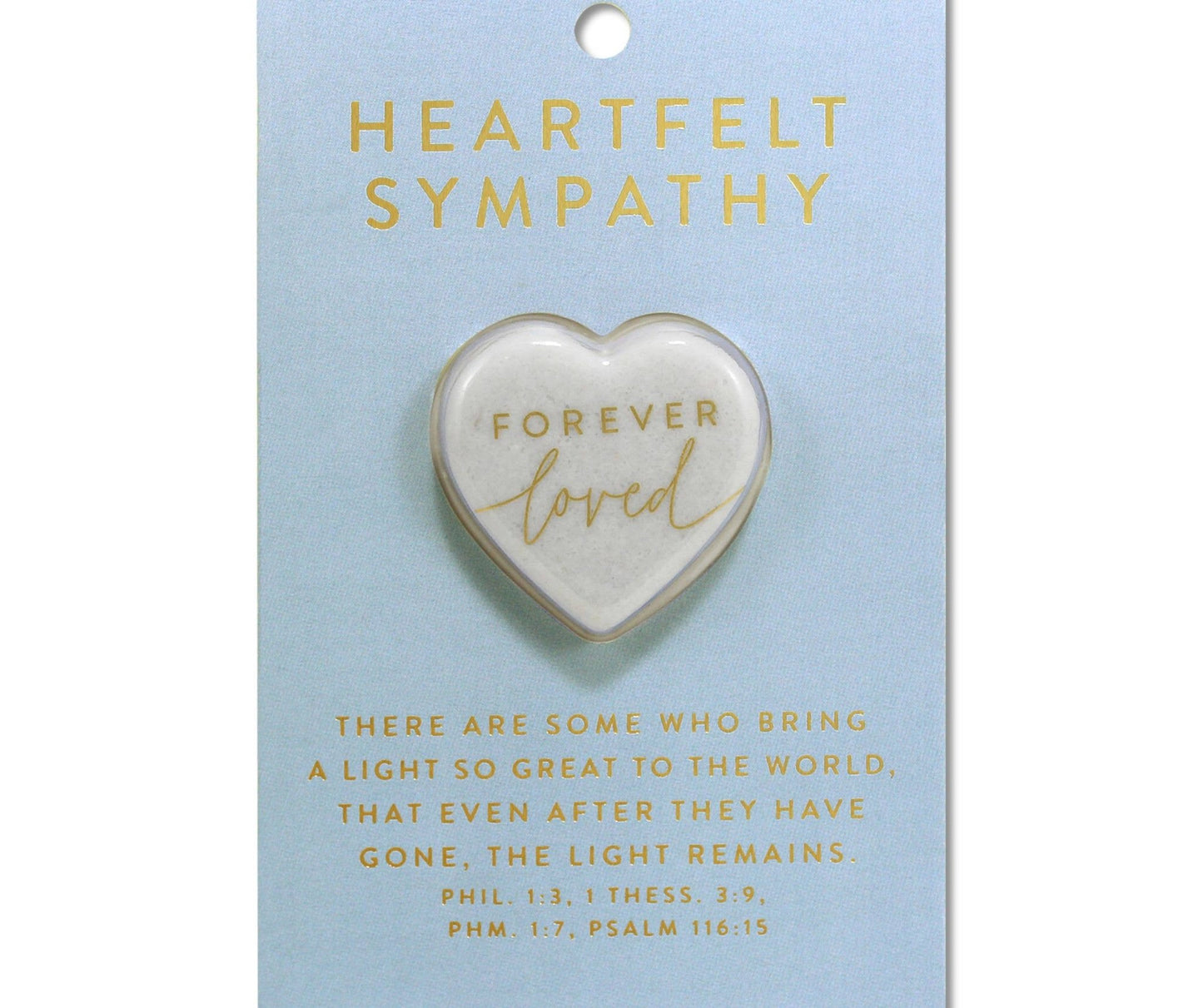 Heartfelt Sympathy Heart Stone Card - Purpose + Passion Boutique