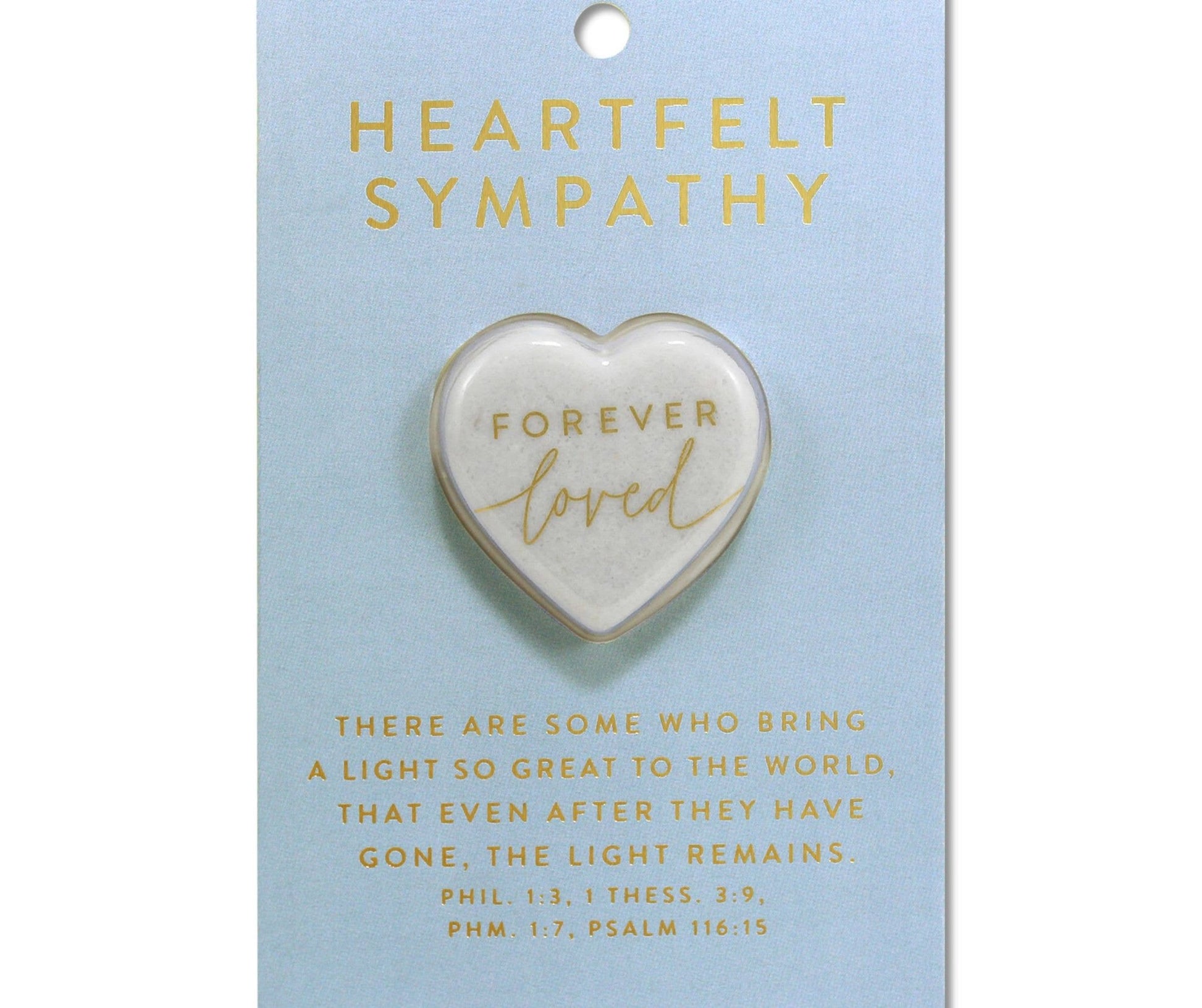 Heartfelt Sympathy Heart Stone Card - Purpose + Passion Boutique