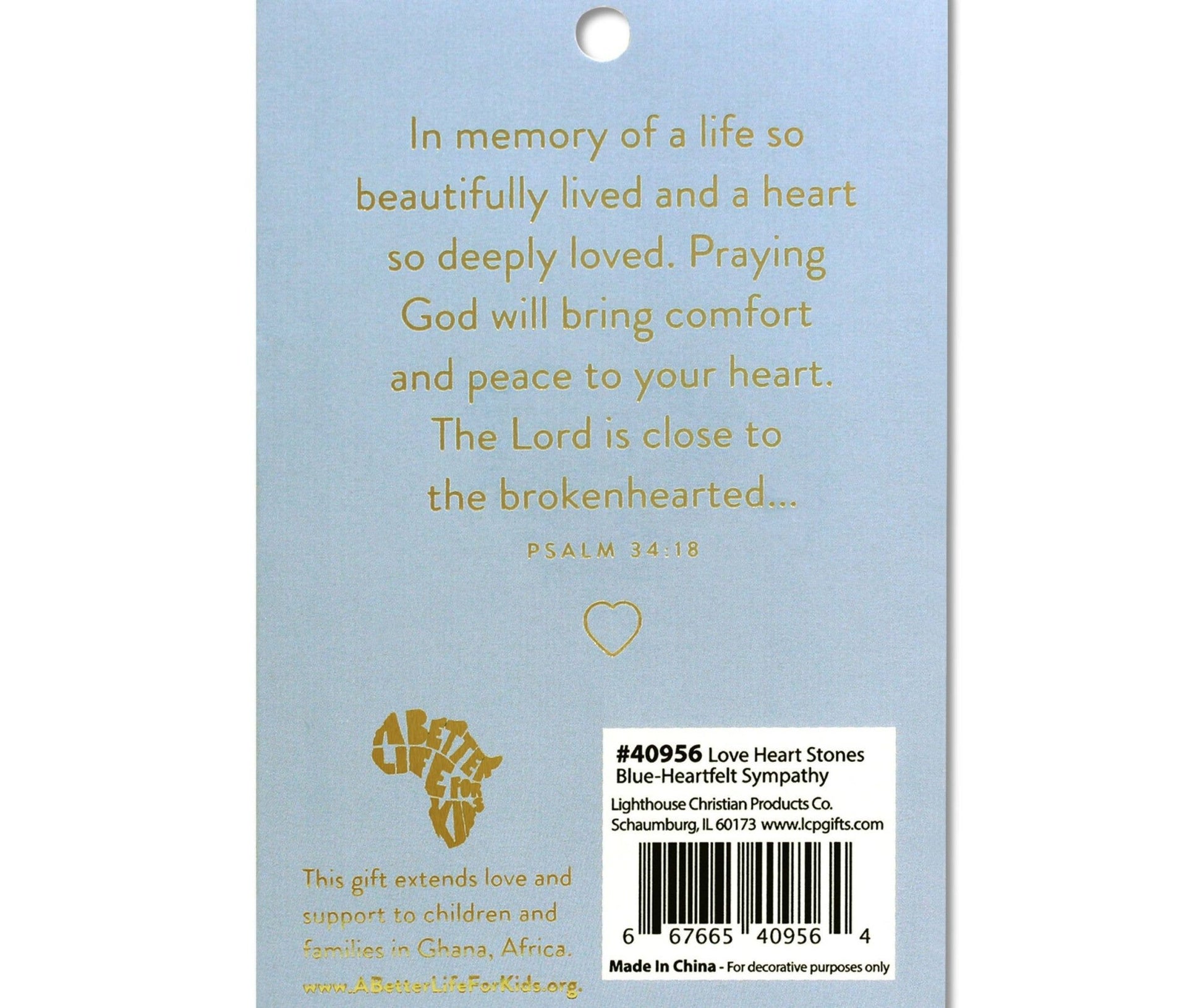 Heartfelt Sympathy Heart Stone Card - Purpose + Passion Boutique