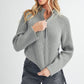 Heather Gray Debbie Half - Zip Sweater - Purpose + Passion Boutique