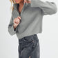 Heather Gray Debbie Half - Zip Sweater - Purpose + Passion Boutique