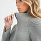 Heather Gray Debbie Half - Zip Sweater - Purpose + Passion Boutique