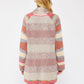 Heathered Stripe Chunky Coatigan - Dusty Pink - Purpose + Passion Boutique