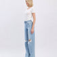 Hello High Rise Distressed Wide Leg Jean - Purpose + Passion Boutique