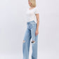 Hello High Rise Distressed Wide Leg Jean - Purpose + Passion Boutique