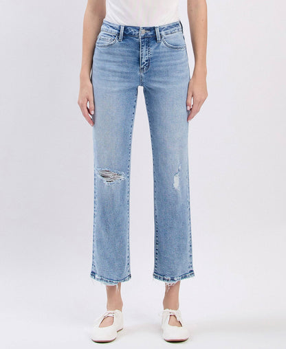 High Rise Ankle Straight Jeans - Purpose + Passion Boutique