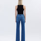 High Rise Clean Cut Raw Hem Straight Jeans - Purpose + Passion Boutique
