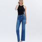 High Rise Clean Cut Raw Hem Straight Jeans - Purpose + Passion Boutique