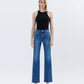 High Rise Clean Cut Raw Hem Straight Jeans - Purpose + Passion Boutique