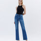 High Rise Clean Cut Raw Hem Straight Jeans - Purpose + Passion Boutique