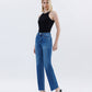 High Rise Clean Cut Raw Hem Straight Jeans - Purpose + Passion Boutique
