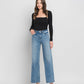 High Rise Medium Wash Full Length Wide Leg Jeans - Purpose + Passion Boutique