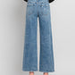 High Rise Medium Wash Full Length Wide Leg Jeans - Purpose + Passion Boutique