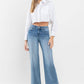 High Rise Wide Leg Jeans with Trouser Hem Detail - Purpose + Passion Boutique