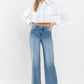 High Rise Wide Leg Jeans with Trouser Hem Detail - Purpose + Passion Boutique