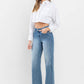 High Rise Wide Leg Jeans with Trouser Hem Detail - Purpose + Passion Boutique