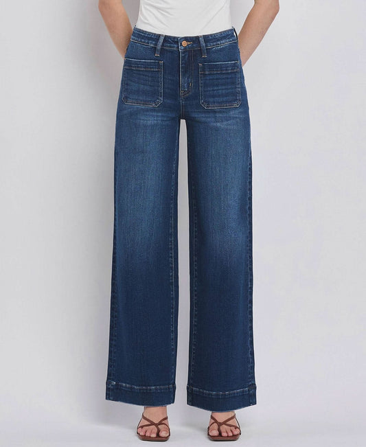 High Rise Wide Trouser Jeans - Purpose + Passion Boutique
