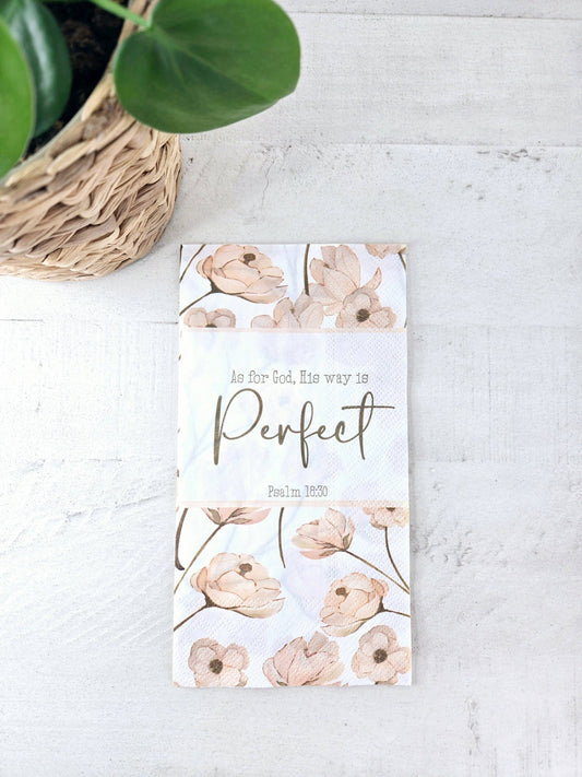 His Way Is Perfect Paper Napkins | 16 ct Scripture Napkins - Purpose + Passion Boutique