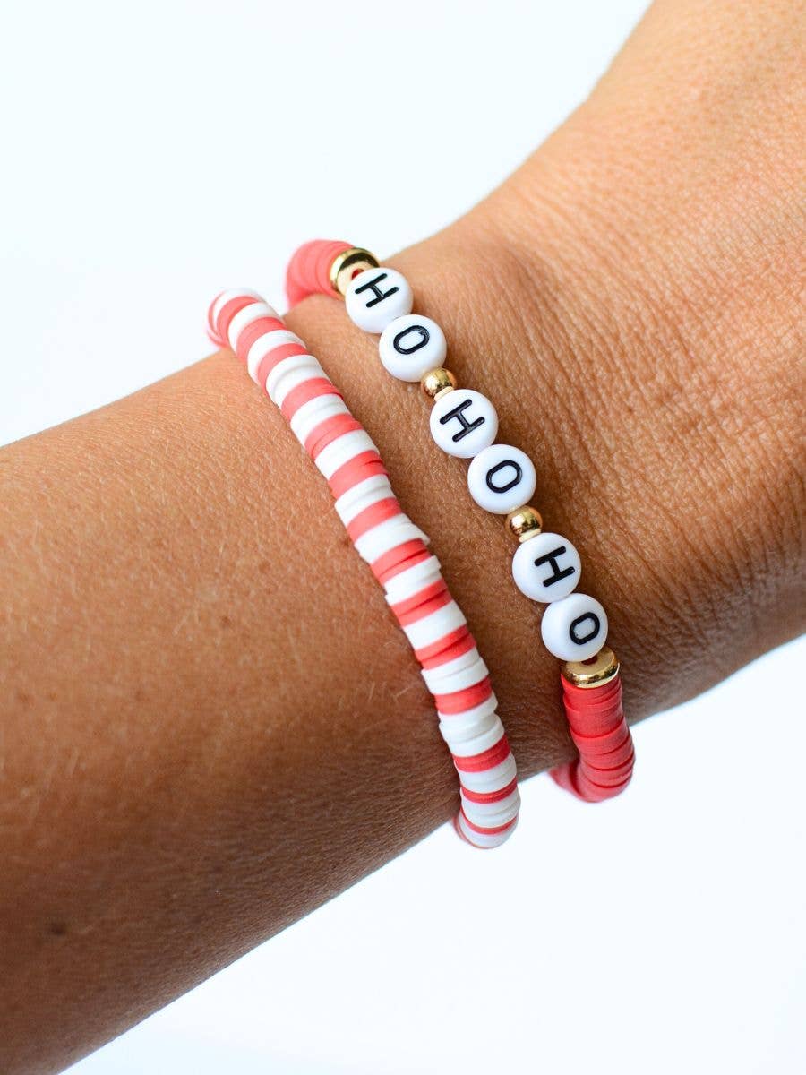 HO Ho Ho Santa Claus Christmas Bracelet Set - Purpose + Passion Boutique