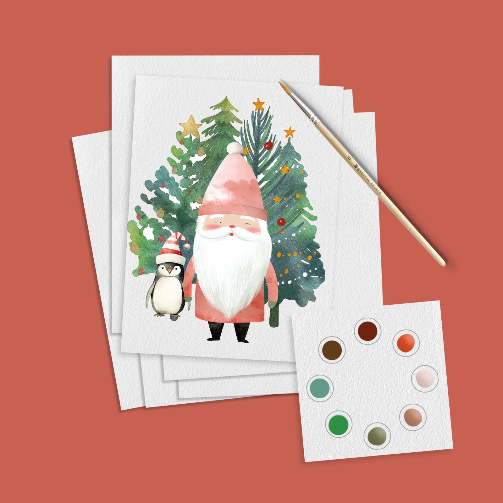 Holiday Greetings Watercolor Postcards: All in One Kit - Purpose + Passion Boutique