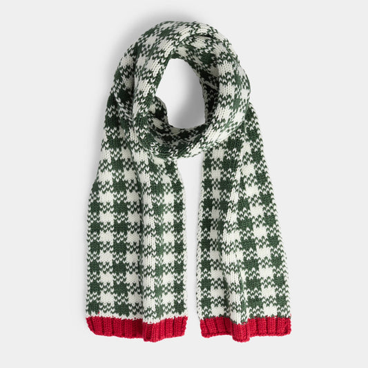 Holly Houndstooth Knit Scarf - Purpose + Passion Boutique