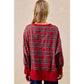 Holly Jolly Christmas Plaid Oversized Sweatshirt - Purpose + Passion Boutique