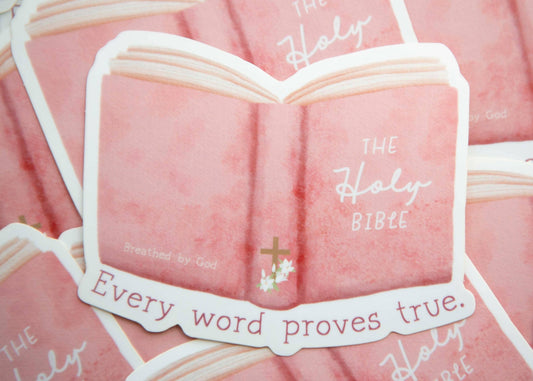 Holy Bible Christian Sticker - Purpose + Passion Boutique