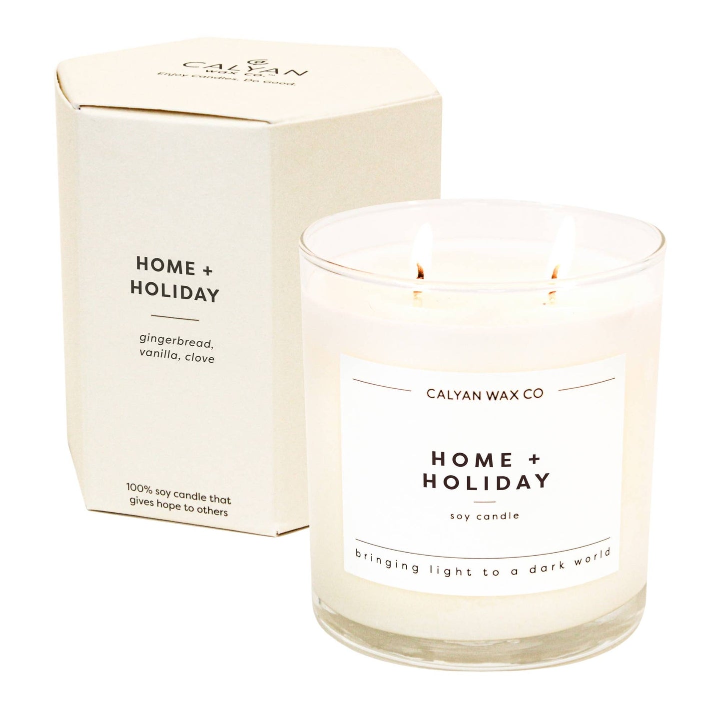 Home + Holiday Glass Tumbler Soy Candle - Purpose + Passion Boutique