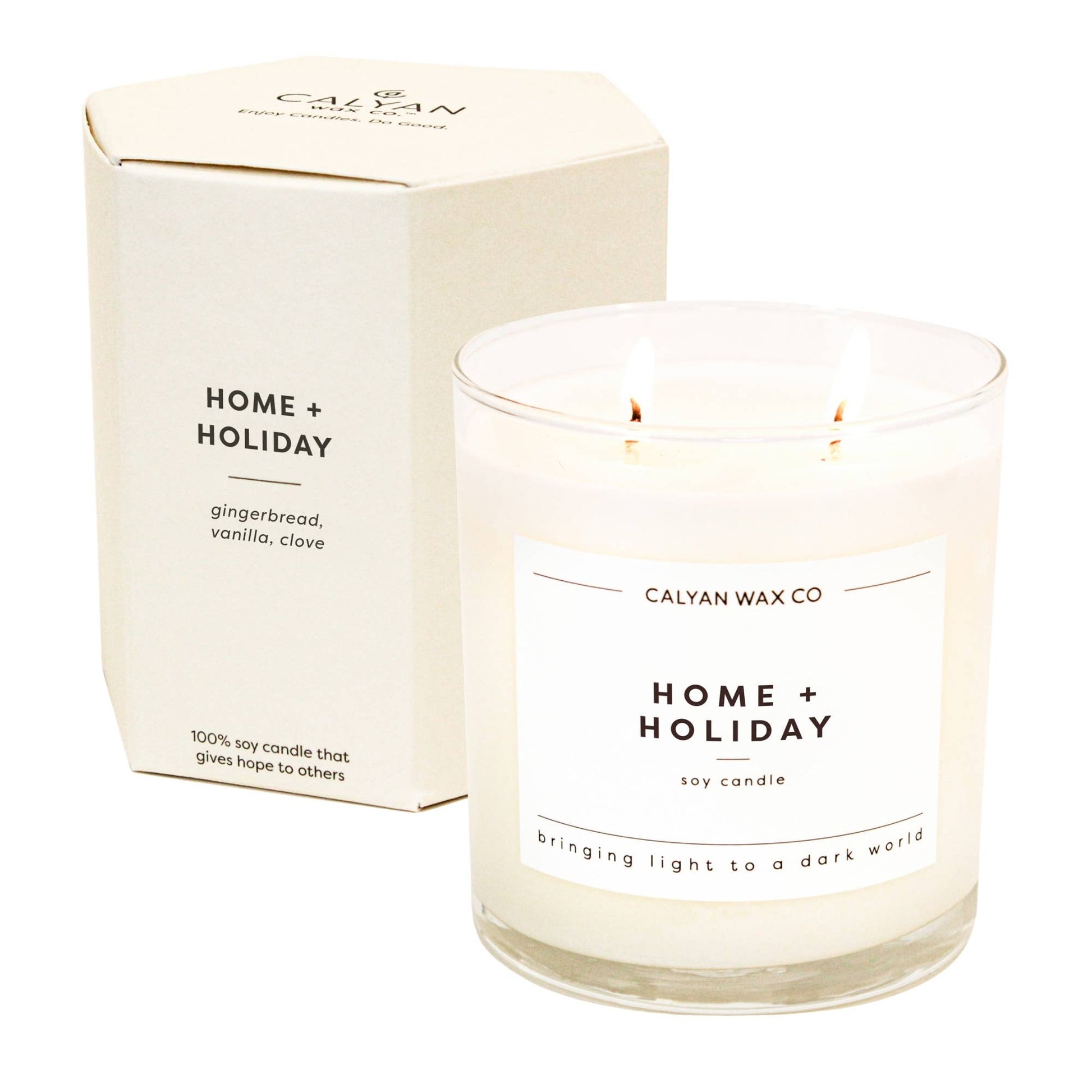 Home + Holiday Glass Tumbler Soy Candle - Purpose + Passion Boutique