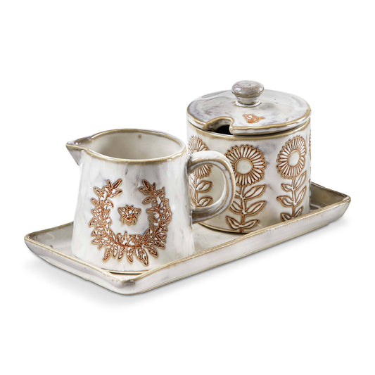Honey Cream & Sugar Tray (Set of 3) - Purpose + Passion Boutique