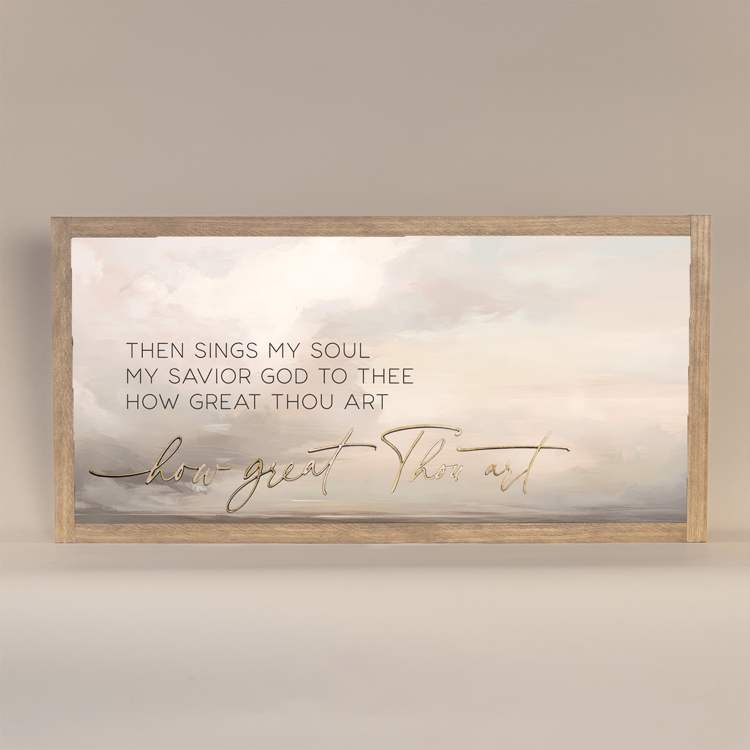 How Great Thou Art Framed Art 24x12 - Purpose + Passion Boutique