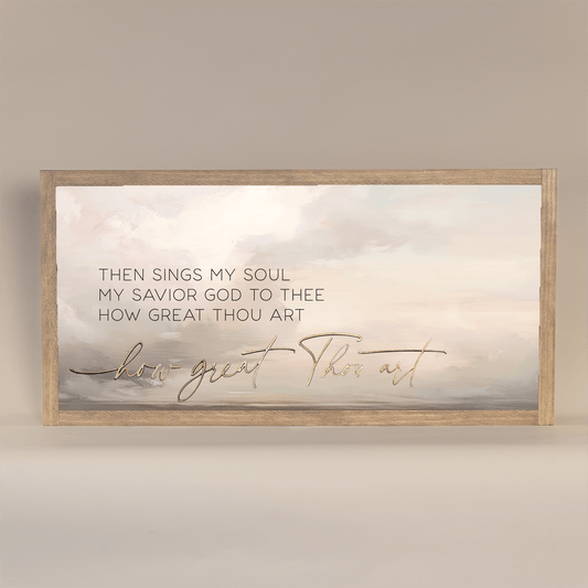 How Great Thou Art Framed Art 24x12 - Purpose + Passion Boutique