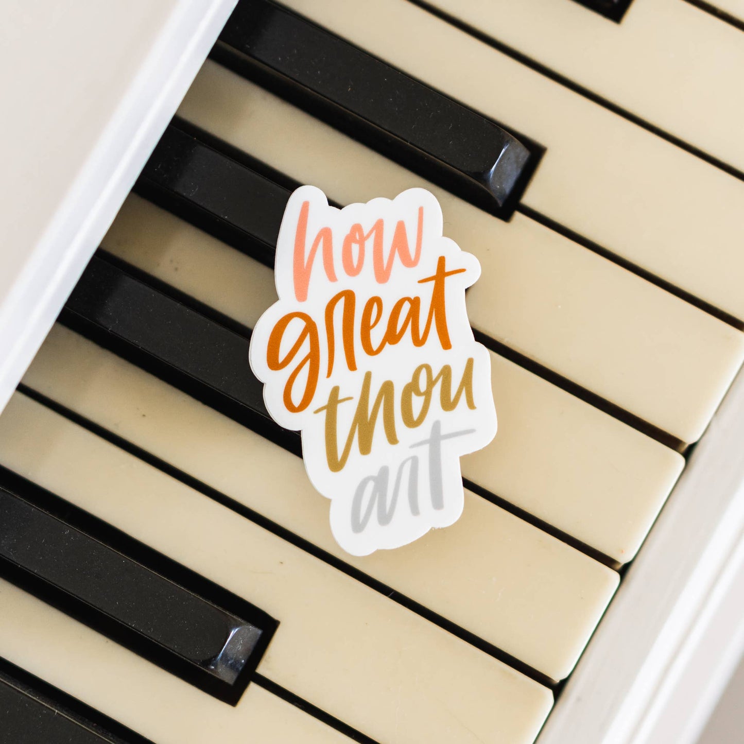 How Great Thou Art Vinyl Die Cut Sticker - Purpose + Passion Boutique