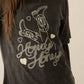 Howdy Honey Charcoal Slashed Graphic Tee - Purpose + Passion Boutique