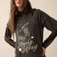 Howdy Honey Charcoal Slashed Graphic Tee - Purpose + Passion Boutique