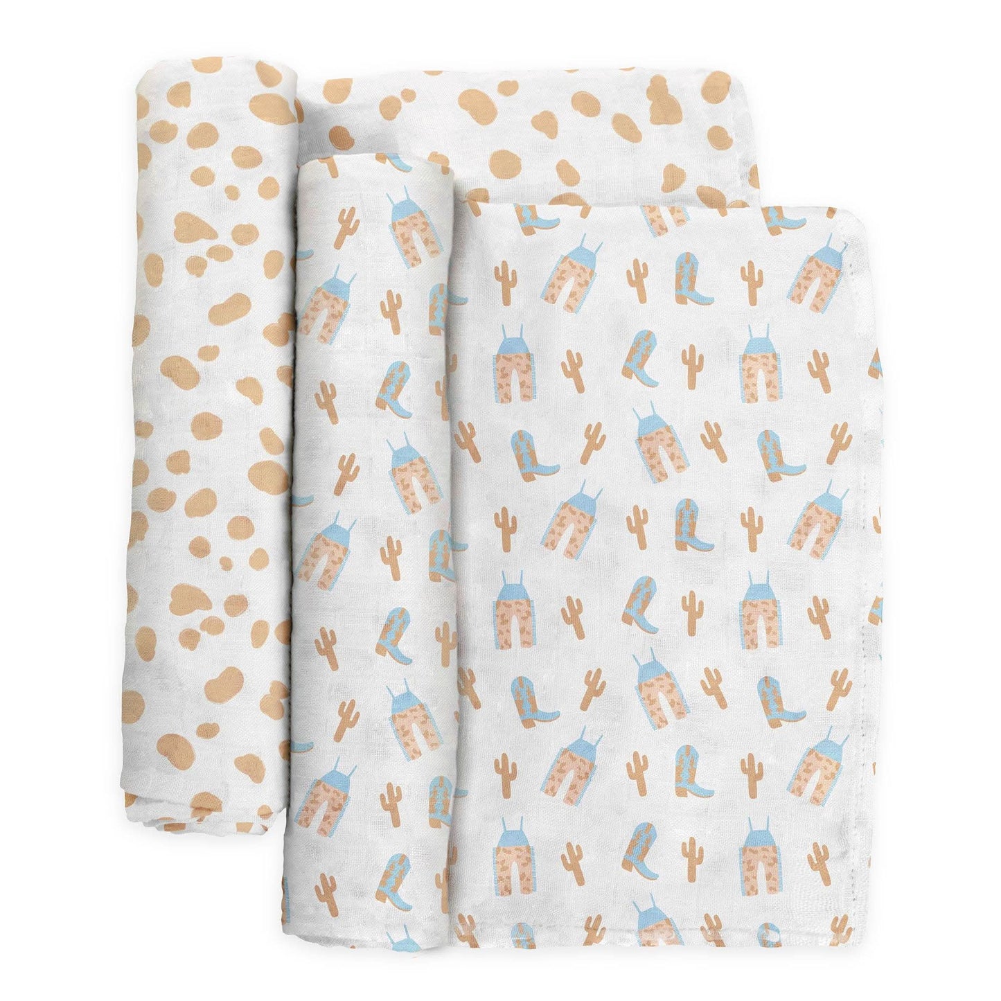 Howdy Partner Blue waddle Blanket Set - Purpose + Passion Boutique