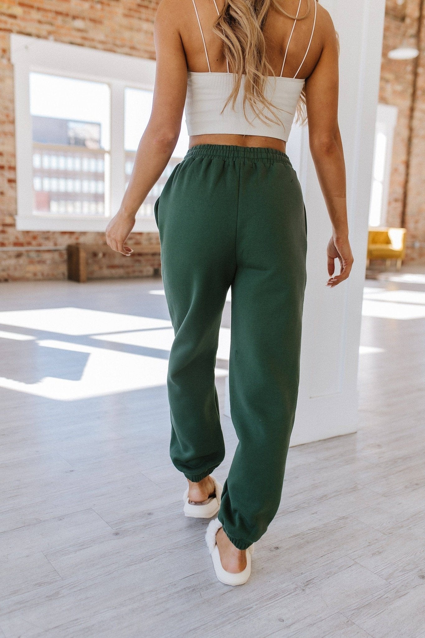 Hunter Green Drawstring Joggers - Purpose + Passion Boutique