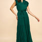 Hunter Green Satin Tiered Maxi Dress - Purpose + Passion Boutique