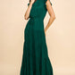 Hunter Green Satin Tiered Maxi Dress - Purpose + Passion Boutique