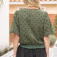 Hunter Green Snap Buttoned Contrast Placket Bow Flannel Top - Purpose + Passion Boutique
