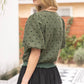 Hunter Green Snap Buttoned Contrast Placket Bow Flannel Top - Purpose + Passion Boutique
