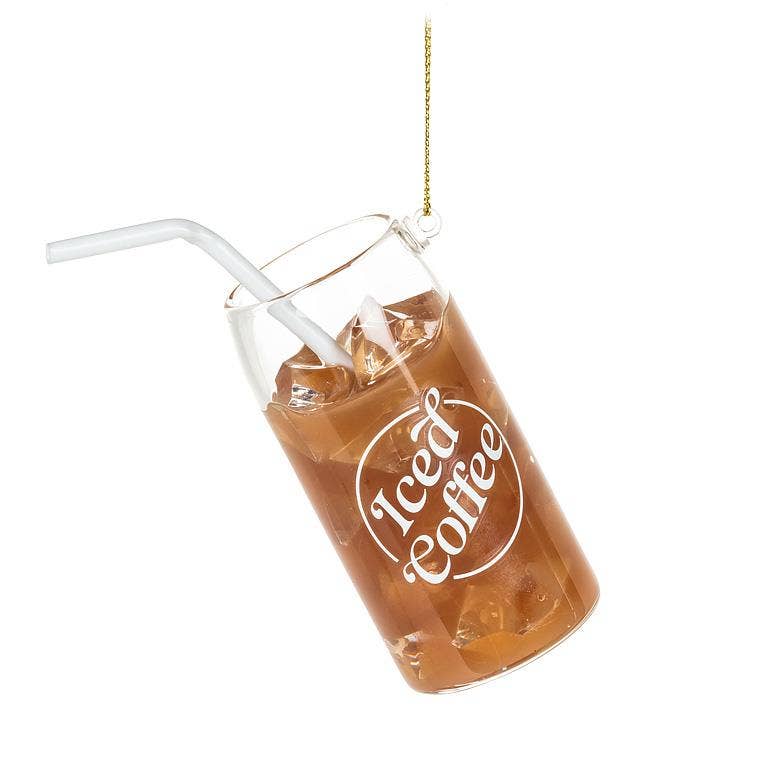 Iced Coffee Ornament (4"H) - Purpose + Passion Boutique